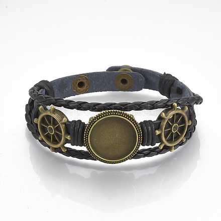 Imitation Leather Bracelet Making MAK-R024-04-1