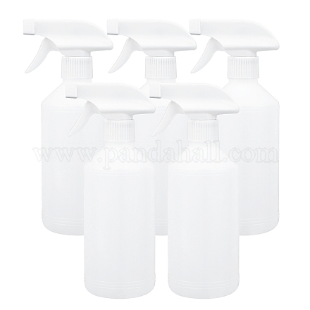 500ml ホワイト プラスチック製 トリガー スプレー ボトル 調節可能なノズル付き 空ミスト スプレー ボトル 植物 花 ホーム ガーデン  ホワイト  20.5x9x7cm  容量：500ミリリットル AJEW-BC0005-72-1