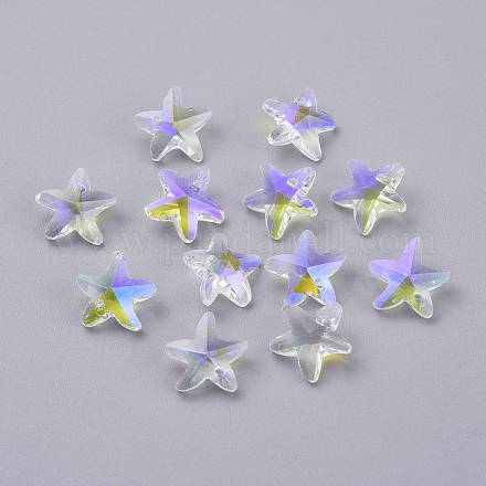 Faceted Glass Charms GLAA-H101-A-12-1