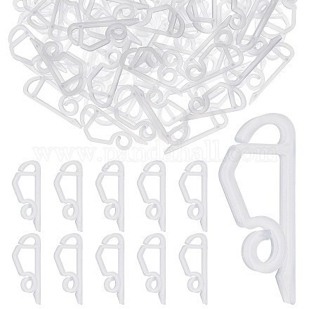 Gorgecraft 100Pcs Plastic Hanger Hooks FIND-GF0002-06-1