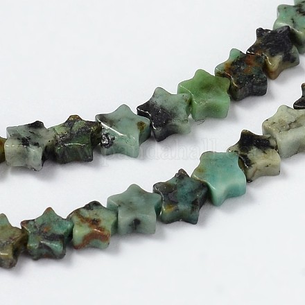African Turquoise Star Bead Strands G-M201-38-4mm-1