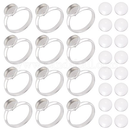 Kit de fabricación de anillos de dedo medio redondo diy dicosmetic DIY-DC0001-29-1
