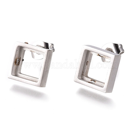 Accessoires des clous d'oreilles en 304 acier inoxydable STAS-P001-03P-1