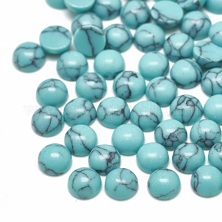 Synthetic Turquoise Cabochons TURQ-S290-12C-6mm-1