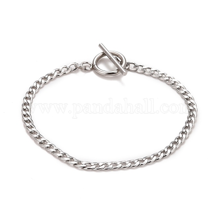 304 Stainless Steel Chain Bracelets for Women or Men BJEW-A039-04P-1