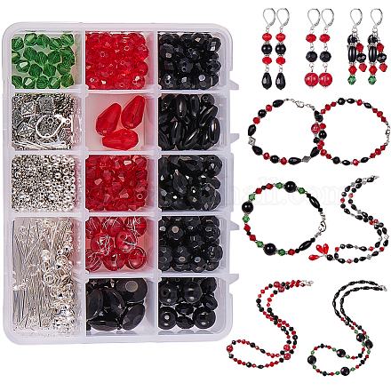 Sunnyclue 1 caja kit de suministros para hacer joyas de diy que incluye cuentas variadas DIY-SC0005-57-1