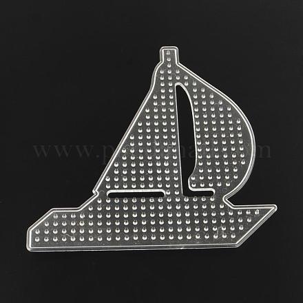 Sailing Boat ABC Plastic Pegboards used for 5x5mm DIY Fuse Beads X-DIY-Q009-36-1