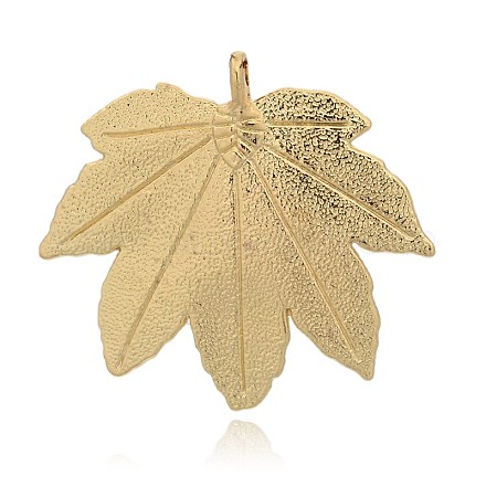Autumn Theme Maple leaf Alloy Pendants PALLOY-J659-02G-1