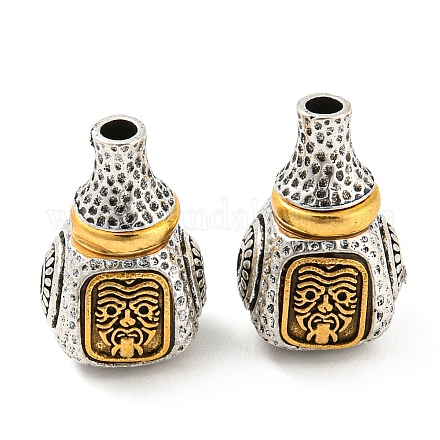 Perlas de gurú de 3 agujero de aleación de estilo tibetano chapado en estante PALLOY-Q454-01C-1