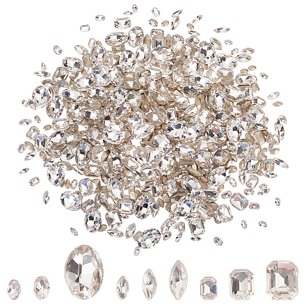 450 Stück Glas-Strass-Cabochons im 9-Stil GGLA-HY0001-04-1