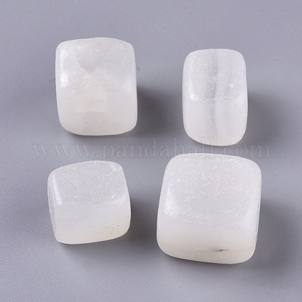Perline di giada bianco naturale G-E546-11-1