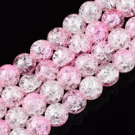 Chapelets de perles en verre craquelé peint CCG-S001-8mm-02-1