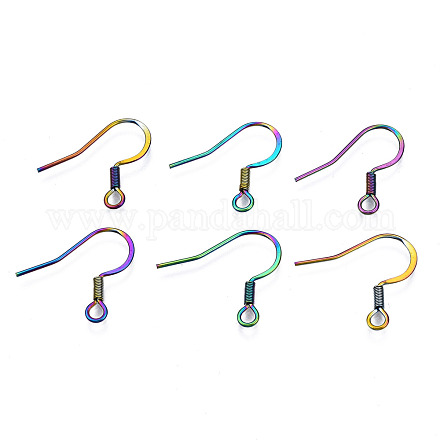 Ion Plating(IP) 304 Stainless Steel French Earring Hooks STAS-S119-016B-1
