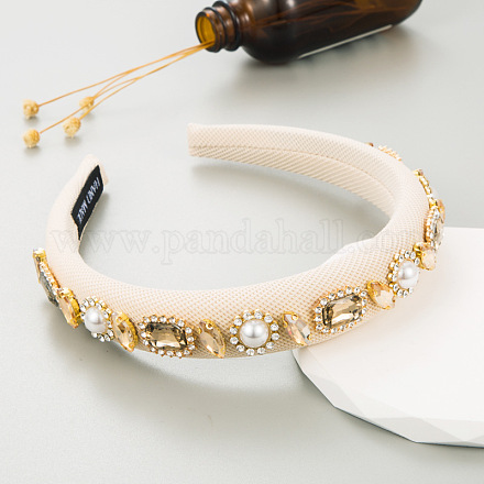 Haarbänder aus barockem Glas-Strassperlen-Stoff PW23030364168-1