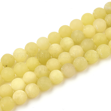 Chapelets de perles en jade citron naturel G-T106-308-1