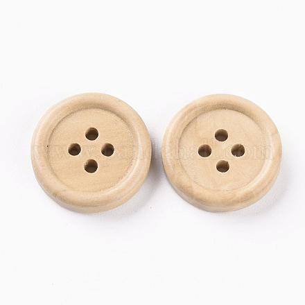 4-Agujero botones de madera BUTT-Q032-27-1