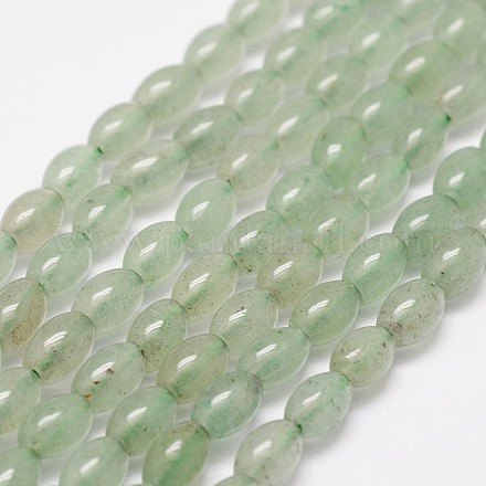 Chapelets de perles en aventurine vert naturel G-N0175-01B-4x6mm-1