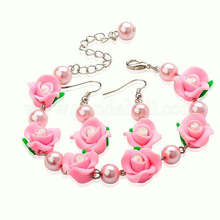 Jewelry Sets: Earrings & Bracelets SJEW-JS00166-01-1
