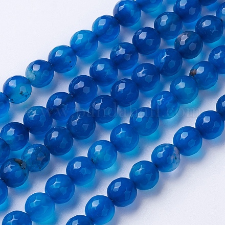 Chapelets de perles d'agate naturelle X-G-G751-03-6mm-1