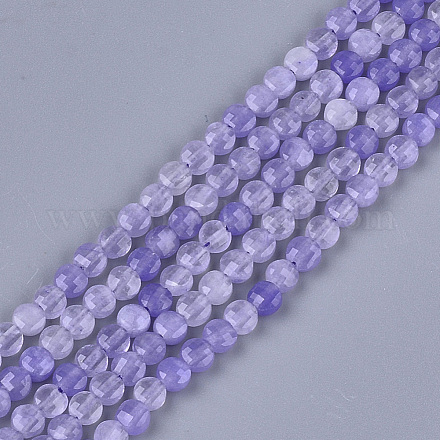 Chapelets de perles de jade blanche naturelle G-S354-35-1