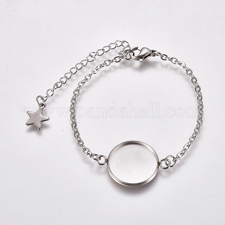 304 Stainless Steel Bracelet Making STAS-L248-006P-1