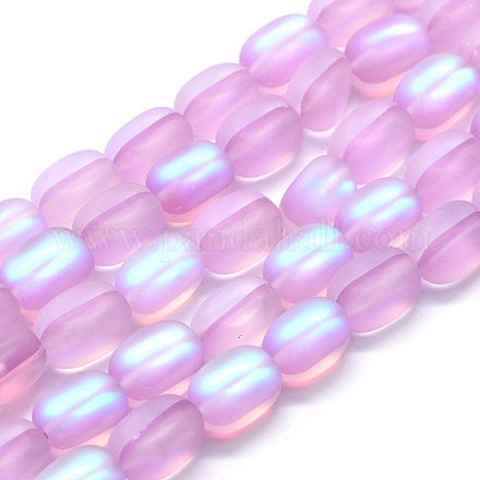 Chapelets de perles en pierre de lune synthétique G-E503F-B02-1