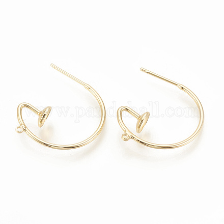 Accessoires de clous d'oreilles en laiton X-KK-S345-187-1