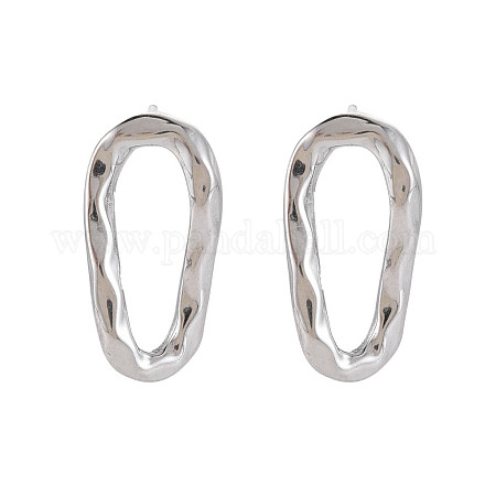 304 круглая круглая серьга-гвоздик из нержавеющей стали для женщин EJEW-N016-020P-1