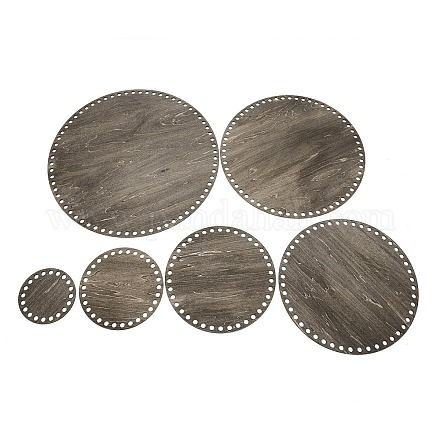Flache runde Korbböden aus Holz DIY-WH0258-52-1