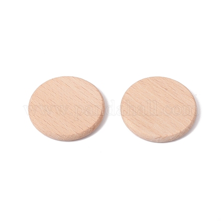 Unfinished Natural Beech Wood Cabochons WOOD-E010-10-1
