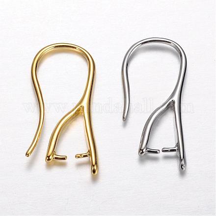 Brass Hook Earring Findings KK-P034-18-1