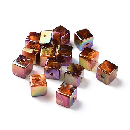 Placcatura uv perline acriliche iridescenti arcobaleno PACR-H003-11-1