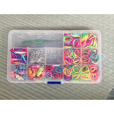 DIY Rubber Loom Bands Refills with Accessories DIY-X0003-B-1