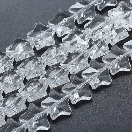 Chapelets de perles en verre transparente   EGLA-F131-A01-1