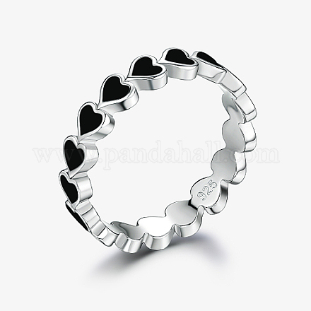 925 стерлинговое серебряное кольцо с платиновым родиевым покрытием и сердечком на палец FL0127-4-1