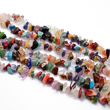 Mixed Stone Beads Strands X-G-O049-C-13-1