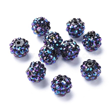 Resin Rhinestone Beads X-RESI-M002-7-1