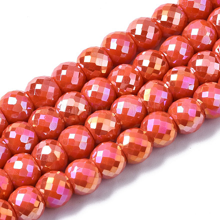 Chapelets de perles en verre électroplaqué EGLA-Q125-003-A02-1