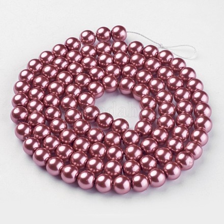 Glass Pearl Beads Strands HY-8D-B58-1