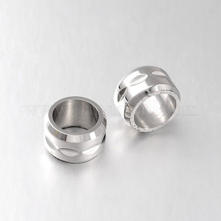 304 Stainless Steel Column Large Hole Beads STAS-N056-11-1