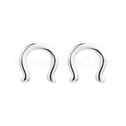 925 Sterling Silver Stud Earrings EJEW-BB37141-1