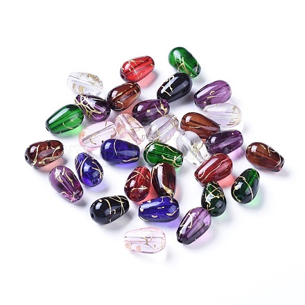 Drawbench perles de verre transparentes GLAA-L023-B-1