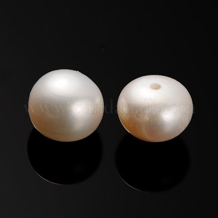Perlas naturales abalorios de agua dulce cultivadas PEAR-E001-06-1
