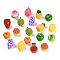 Opaque Resin Decoden Cabochons, Imitation Fruit, Mixed Shapes, Mixed Color, 23~32x25~26x21~24mm
