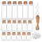 Glass Jar Glass Bottles Kits, with Cork Stopper, Iron Screw Eye Pin Peg Bails, Jute Twine, Jute String, Plastic Funnel Hopper, Clear, Bottle: 24pcs/box