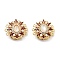 Brass Micro Pave Clear Cubic Zirconia Magnetic Clasps, with ABS Imitation Pearl and Resin, Oval, 3-Strand, 6-Hole, Real 18K Gold Plated, 19x18x7mm, Hole: 1.2mm