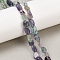 Natural Fluorite Beads Strands, Nuggets, Tumbled Stone, 6~12x5~7x3.5~4.5mm, Hole: 0.7~0.8mm, about 21~24pcs/strand, 7.87''~8.39''(20~21.3cm)