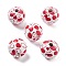 Fruit Theme Wood European Beads, Large Hole Beads, Apple, 15.5~16x14.5mm, Hole: 4mm