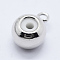 Brass Tube Bails, Loop Bails, with Rubber, Rondelle, Bail Beads, Slider Beads, Platinum, 11x8x6mm, Hole: 2mm