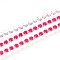 Iron Rhinestone Cup Chains, with Spool, Silver, Deep Pink, 2~2.5x2~2.5x2~2.5mm, about 30.00 Feet(9.14m)/Roll
